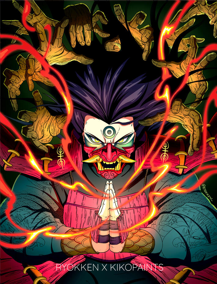 Hashirama Collab Piece - Lineart by Ryokken and Render by KikoPaints (Anime: Naruto)