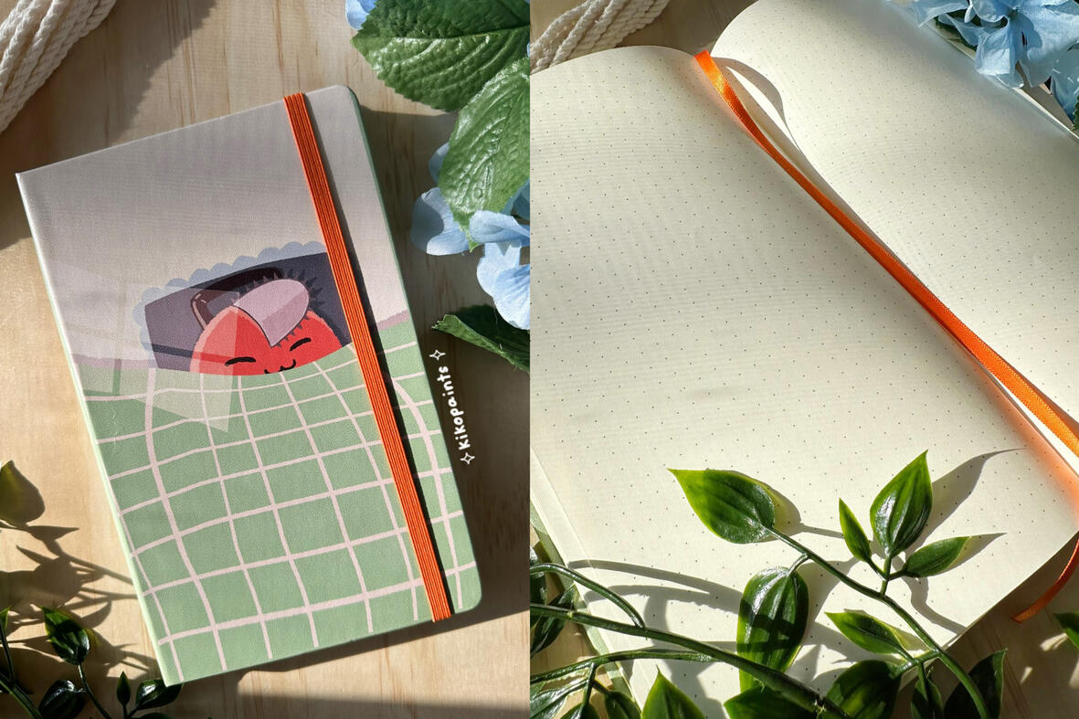Pochita inspired leatherette journal